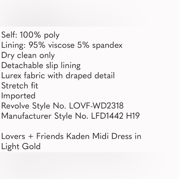 Lovers + Friends Kaden Midi Dress in Light Gold - Picture 6 of 9